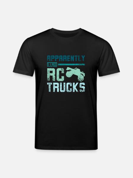 Apparently I lkie Rc trucks - Stanley/Stella CREATOR Unisex Organic T-Shirt - black