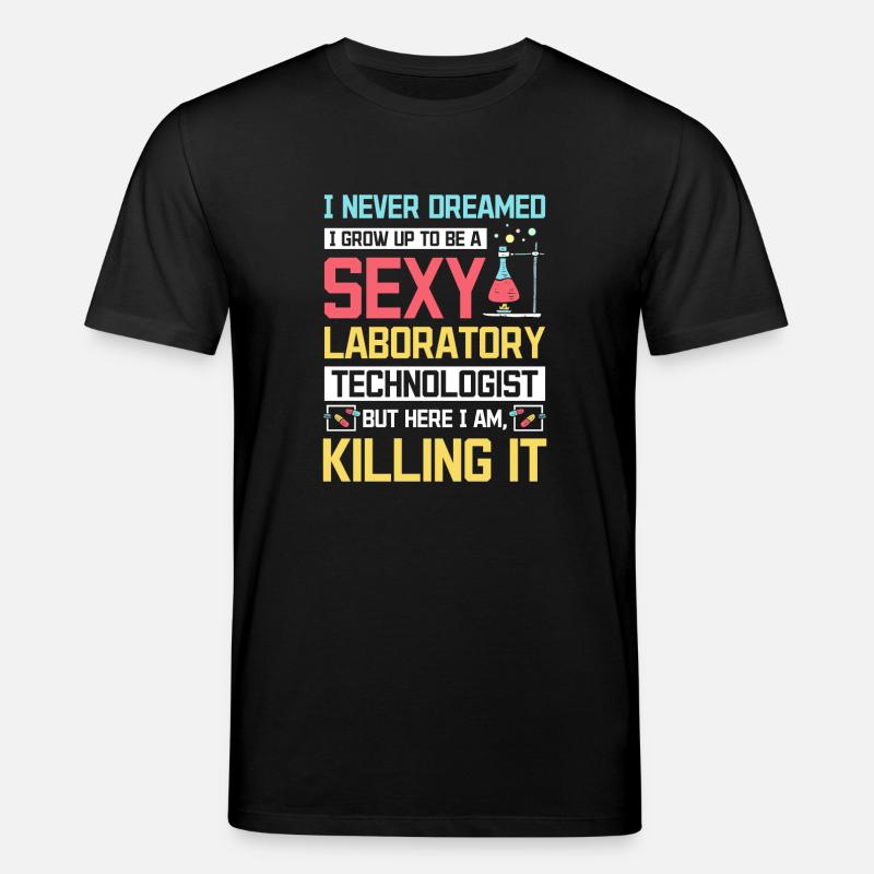 Sexy laboratory technologist - Stanley/Stella Unisex Bio-T-Shirt CREATOR - Schwarz