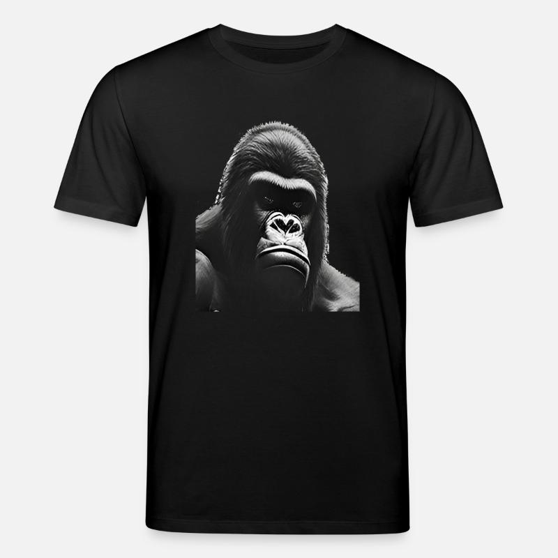 Silberrücken-Gorilla - Stanley/Stella Unisex Bio-T-Shirt CREATOR  - Schwarz