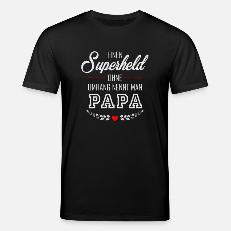 Superheld Papa - Stanley/Stella Unisex Bio-T-Shirt CREATOR  - Schwarz