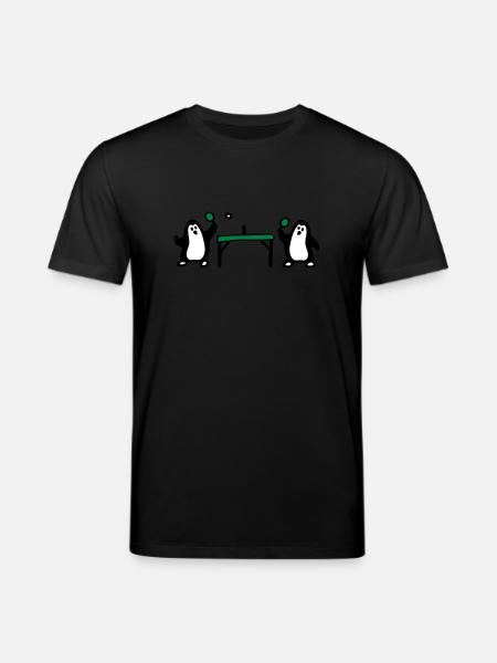 Penguin Table Tennis 3 - Stanley/Stella CREATOR Unisex Organic T-Shirt - black