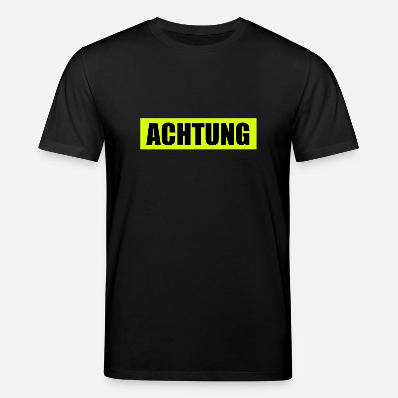 Achtung - Attention - Stanley/Stella Unisex Bio-T-Shirt CREATOR  - Schwarz