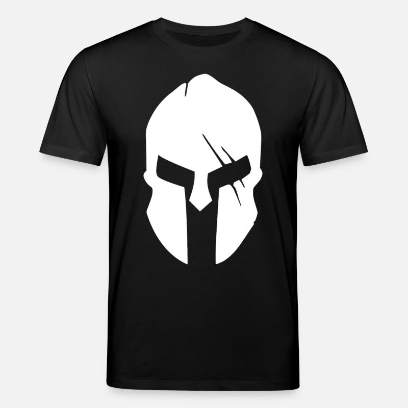 Spartan helmet white / Sparta - Stanley/Stella Unisex Bio-T-Shirt CREATOR  - Schwarz