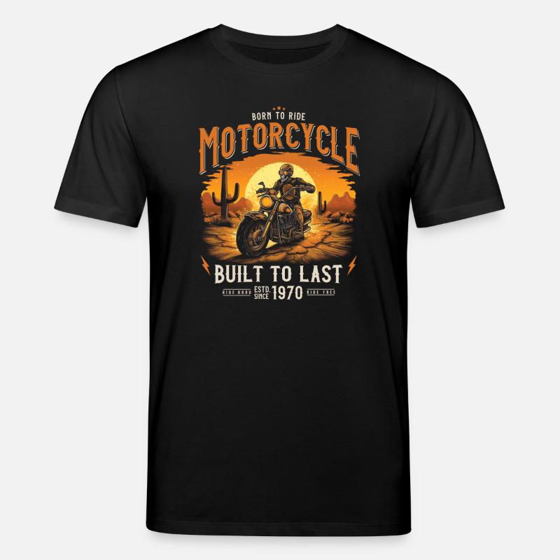 Né en 1970 Motard - T-shirt bio CREATOR Stanley/Stella Unisexe - noir