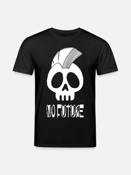 White punk skull - Stanley/Stella CREATOR Unisex Organic T-Shirt - black