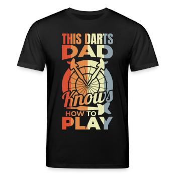 Dartspieler Vater - Stanley/Stella Unisex Bio-T-Shirt CREATOR  - Schwarz - Vorne - Alina (178cm) & Michal (187cm)
