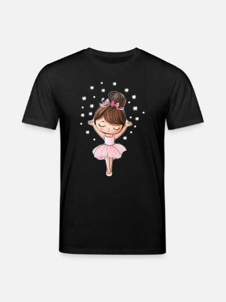 Ballerina mit Sternen - Stanley/Stella Unisex Bio-T-Shirt CREATOR - Schwarz