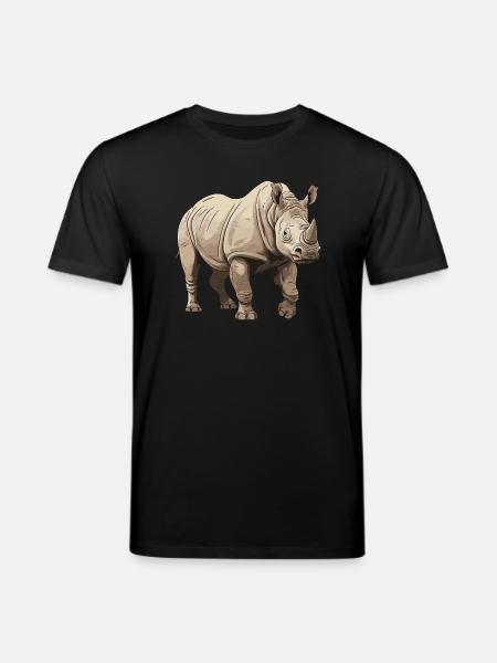 Nashorn Tier - Stanley/Stella Unisex Bio-T-Shirt CREATOR  - Schwarz