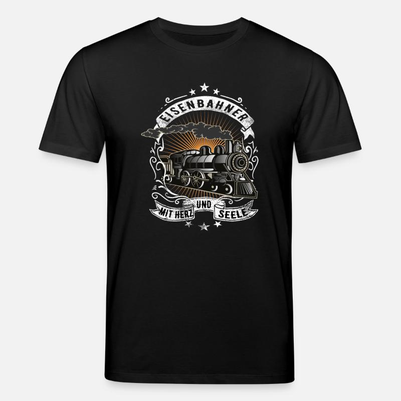 Railroad railway workers - Stanley/Stella CREATOR Unisex Organic T-Shirt - black