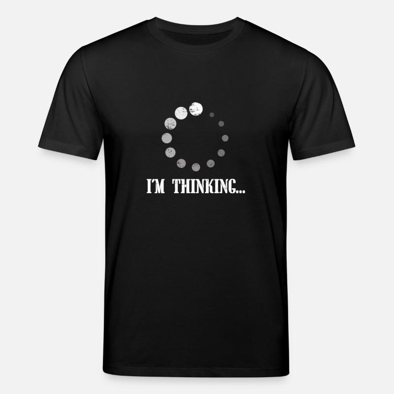 Myślę. Prezent komputerowy nerda geek - Ekologiczna koszulka typu unisex Stanley/Stella CREATOR  - czarny