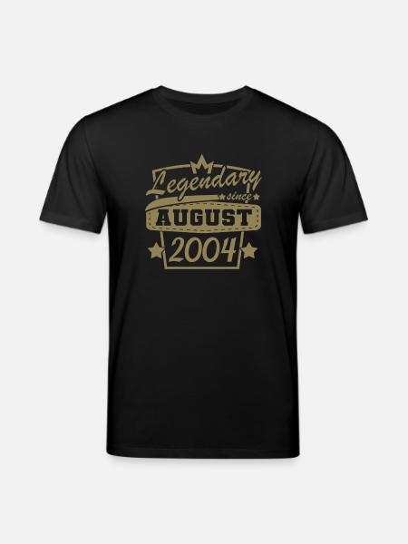 legendary since August 2004 sayings - Stanley/Stella CREATOR Unisex Organic T-Shirt - black