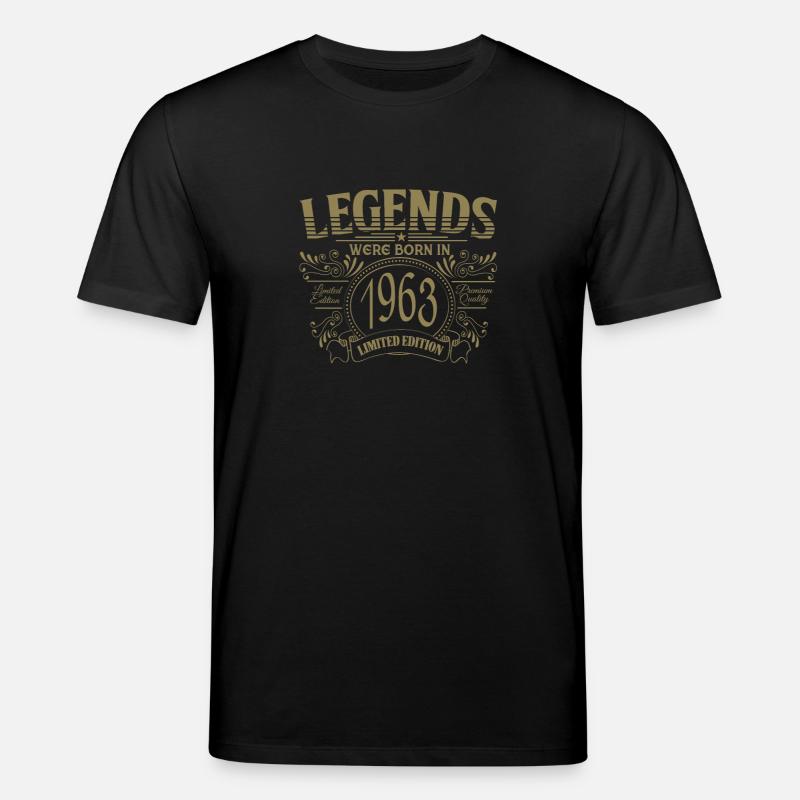 Legenden wurden 1963 geboren - Stanley/Stella Unisex Bio-T-Shirt CREATOR  - Schwarz