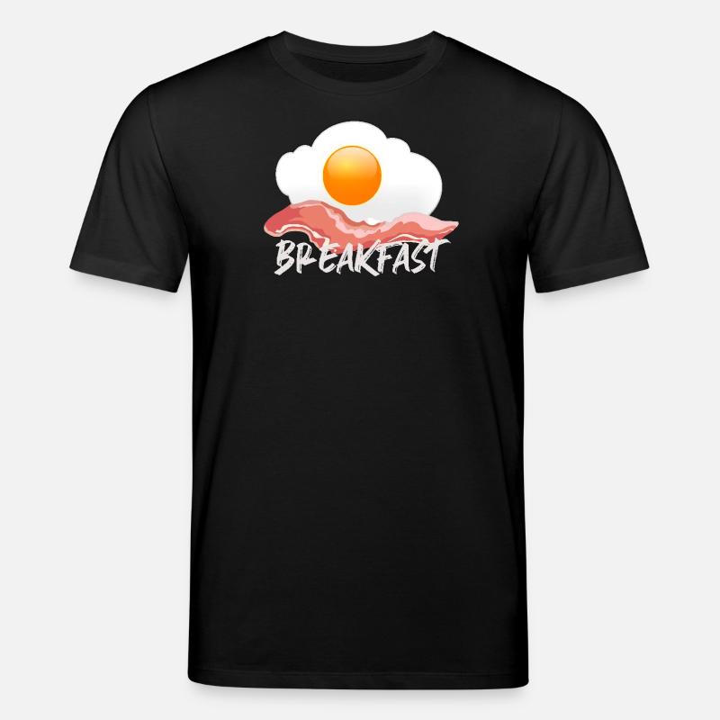 Egg with bacon - breakfast - Stanley/Stella CREATOR Unisex Organic T-Shirt - black