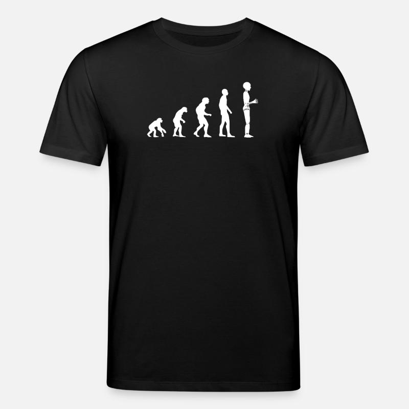 Robot Evolution - Stanley/Stella CREATOR Unisex Organic T-Shirt - black