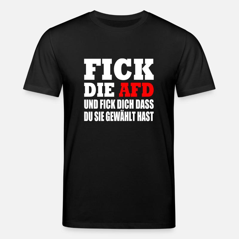 fick die afd - Stanley/Stella Unisex Bio-T-Shirt CREATOR  - Schwarz