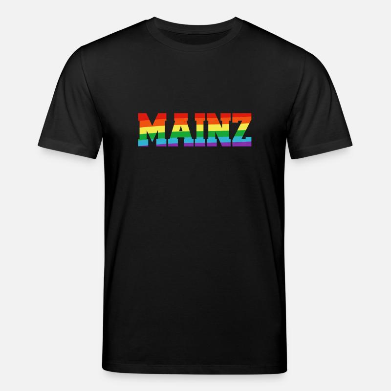 Mainz Regenbogenfahne - Stanley/Stella Unisex Bio-T-Shirt CREATOR  - Schwarz