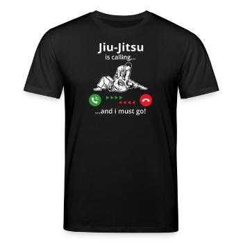 Le Jiu Jitsu m’appelle et je dois y aller - T-shirt bio CREATOR Stanley/Stella Unisexe - noir - Devant - Alina (178cm) & Michal (187cm)