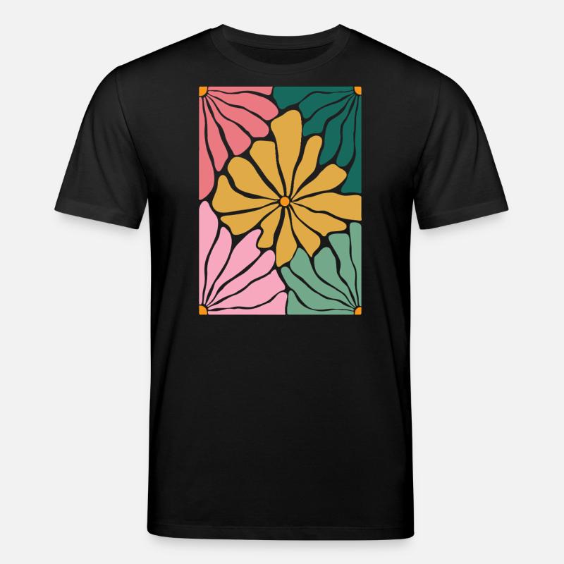 Boho Flowers - Stanley/Stella Unisex Bio-T-Shirt CREATOR  - Schwarz