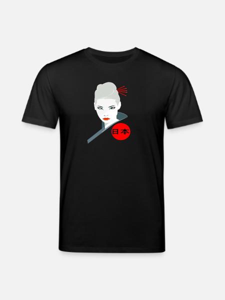 Japan Japanerin zornig Ninja Kämpferin Asiatin - Stanley/Stella Unisex Bio-T-Shirt CREATOR  - Schwarz