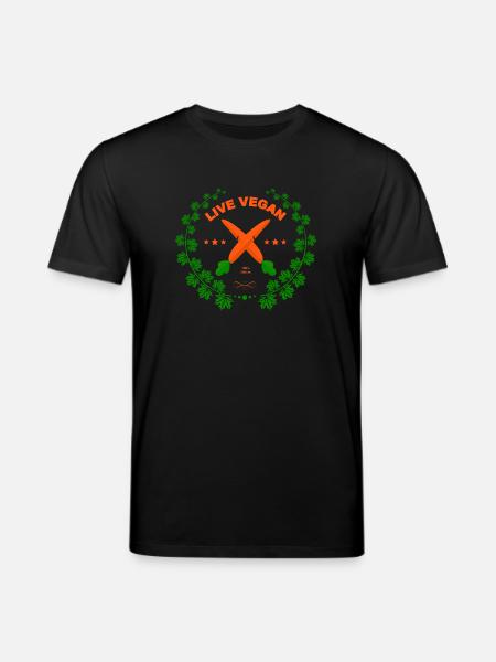 Life Vegan 100% Nature - Stanley/Stella CREATOR Unisex Organic T-Shirt - black