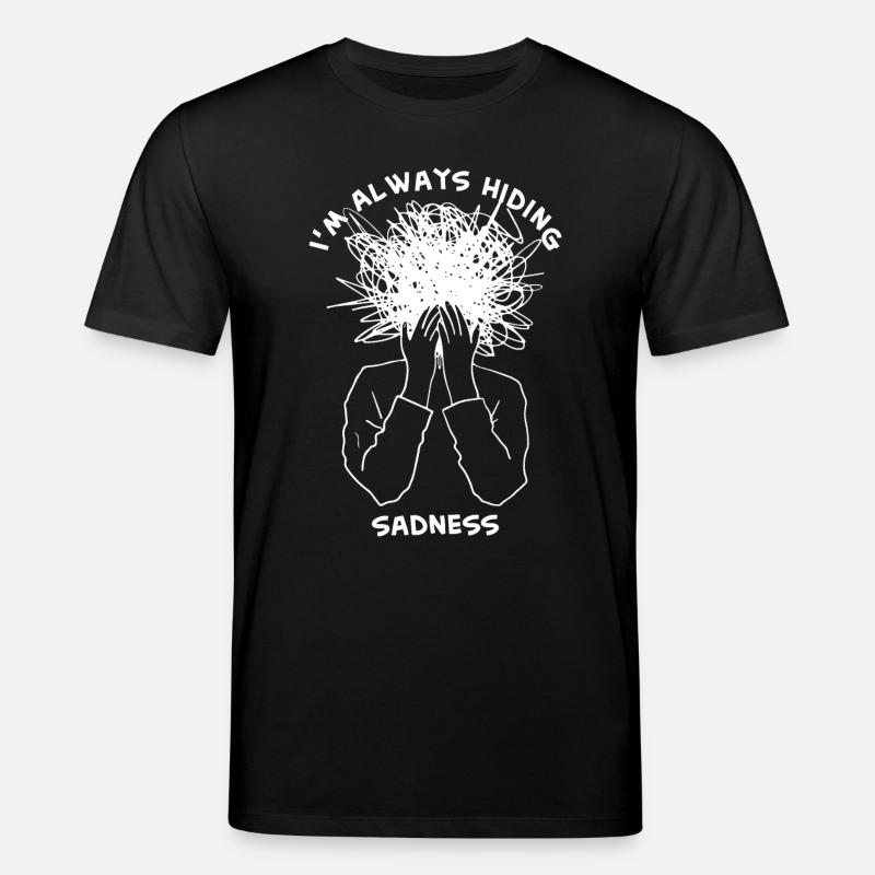 Tristesse cachant graphique - T-shirt bio CREATOR Stanley/Stella Unisexe - noir