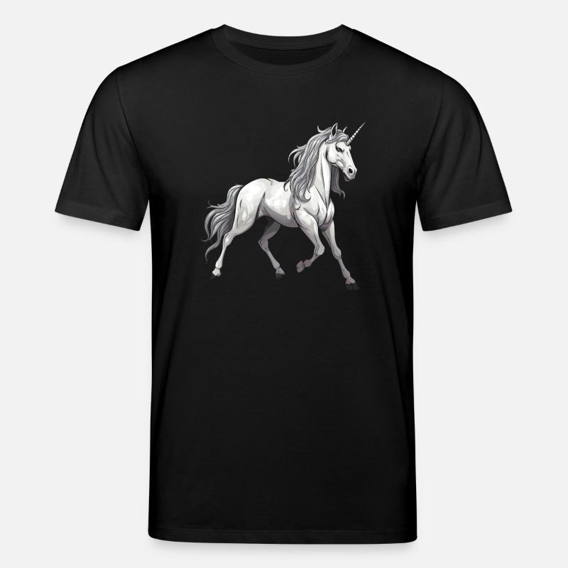 Einhorn Tier - Stanley/Stella Unisex Bio-T-Shirt CREATOR  - Schwarz