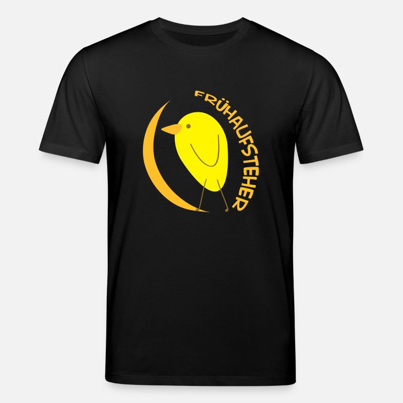 Frühaufsteher (Vogel) - Stanley/Stella Unisex Bio-T-Shirt CREATOR  - Schwarz