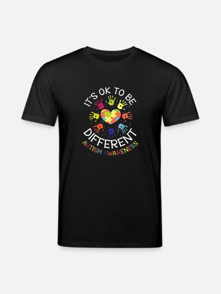It's ok to be different - Autism Awareness - Ekologisk T-shirt CREATOR unisex från Stanley/Stella - svart