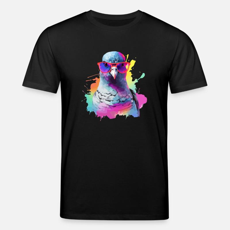Ron die Taube - Stanley/Stella Unisex Bio-T-Shirt CREATOR  - Schwarz