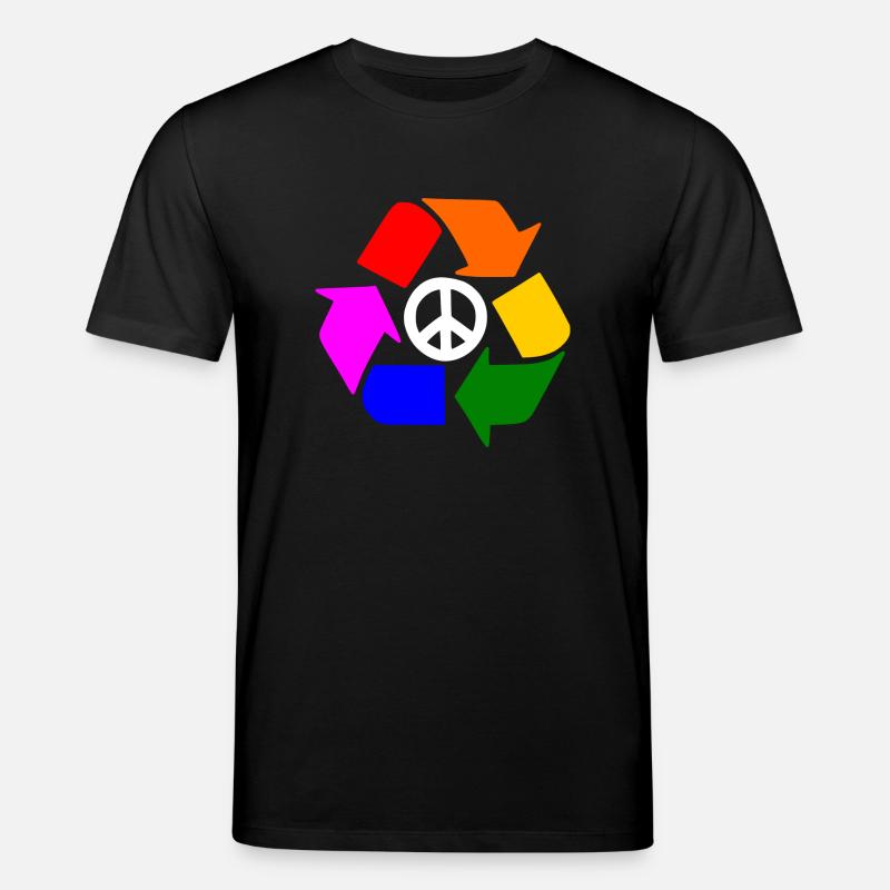 Peace lgbt zeichen - Peacezeichen - Stanley/Stella Unisex Bio-T-Shirt CREATOR  - Schwarz