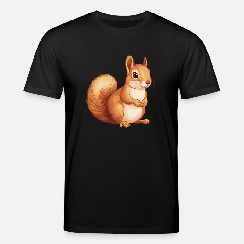 Eichhörnchen - Stanley/Stella Unisex Bio-T-Shirt CREATOR  - Schwarz