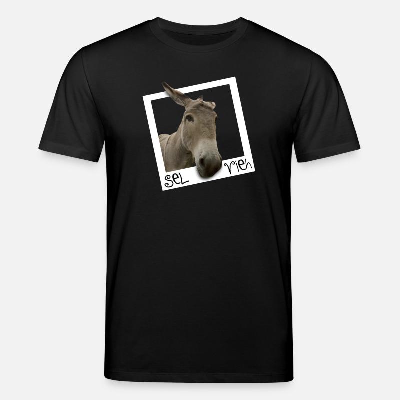 Selfie - Sel Vieh - Stanley/Stella Unisex Bio-T-Shirt CREATOR  - Schwarz