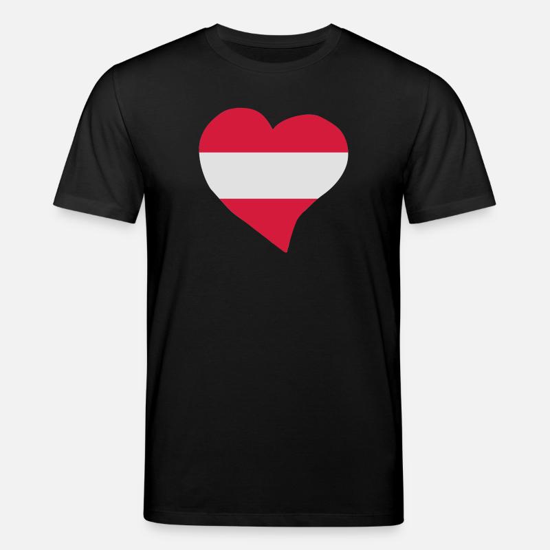 Austrian Herz - Stanley/Stella Unisex Bio-T-Shirt CREATOR  - Schwarz