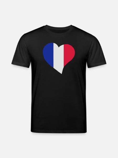 French heart - Stanley/Stella CREATOR Unisex Organic T-Shirt - black