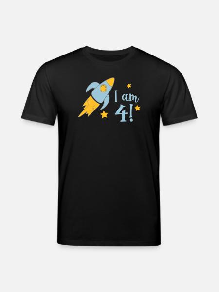 4 birthday - Stanley/Stella CREATOR Unisex Organic T-Shirt - black
