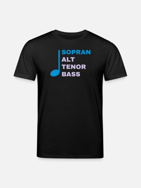 SATB mit Note - Sopran - Stanley/Stella Unisex Bio-T-Shirt CREATOR  - Schwarz