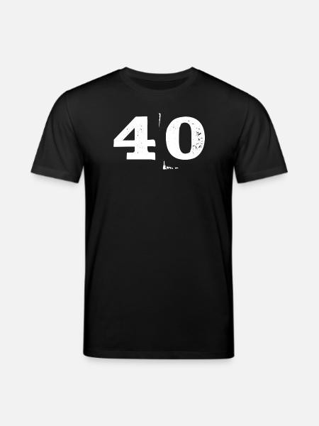 40 birthday round birthday - Stanley/Stella CREATOR Unisex Organic T-Shirt - black