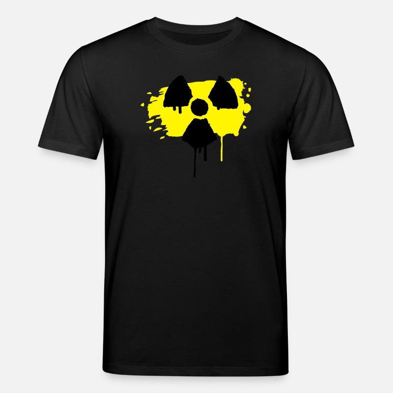 Radioaktiv Zeichen als Graffiti - Stanley/Stella Unisex Bio-T-Shirt CREATOR  - Schwarz