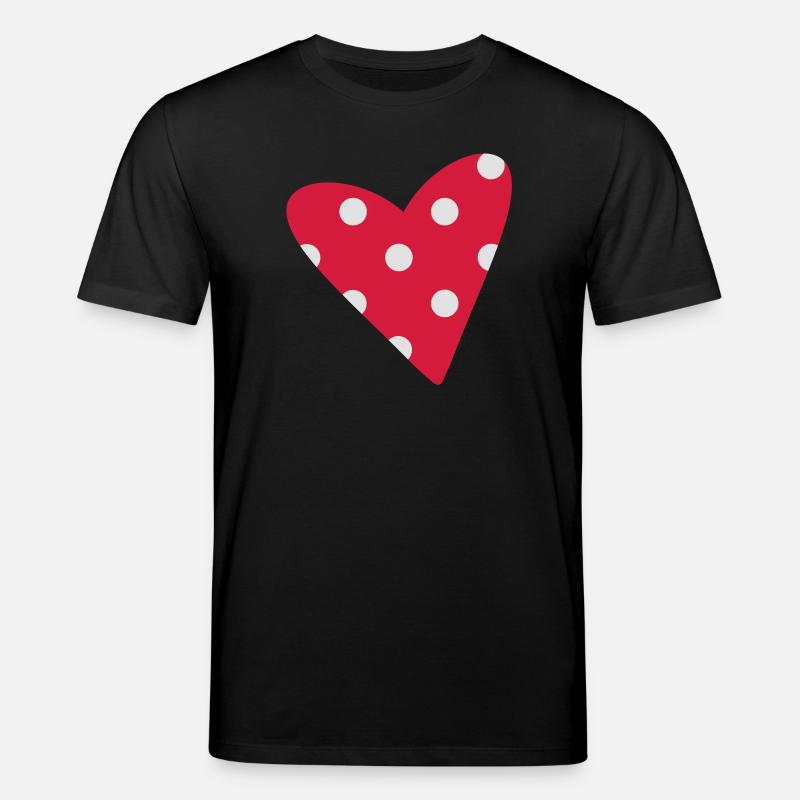 Ein kleines gepunktetes Herz - Stanley/Stella Unisex Bio-T-Shirt CREATOR - Schwarz