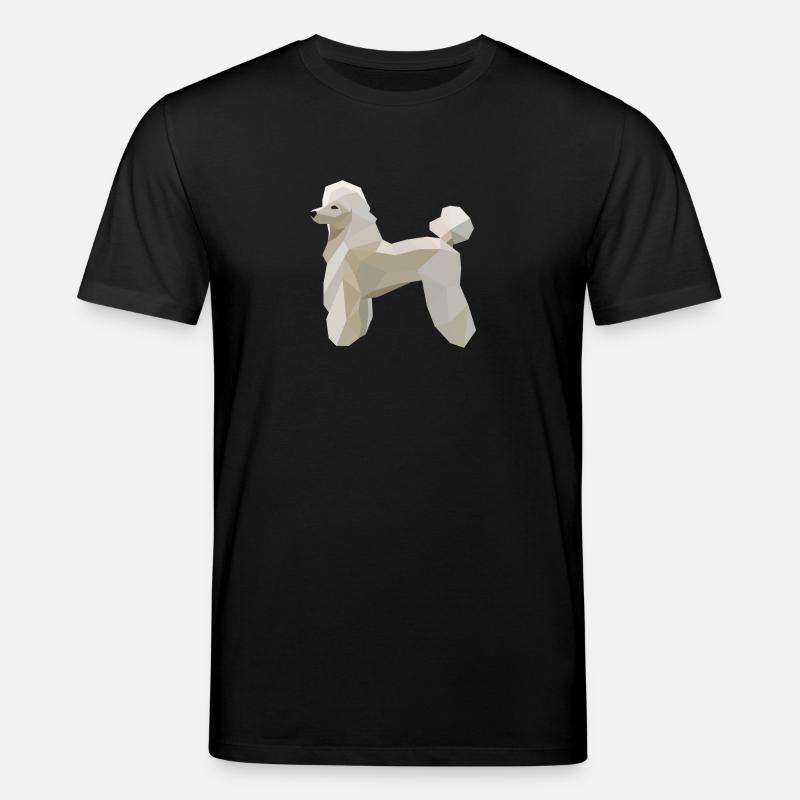 Low-Poly Pudel Hund - Stanley/Stella Unisex Bio-T-Shirt CREATOR  - Schwarz