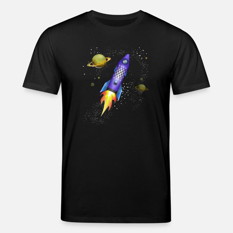 Fusée dans l'espace - T-shirt bio CREATOR Stanley/Stella Unisexe - noir