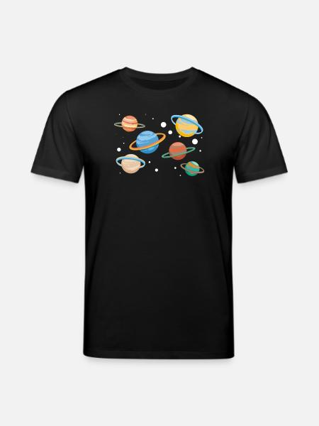 Saturn Planeten - Stanley/Stella Unisex Bio-T-Shirt CREATOR  - Schwarz