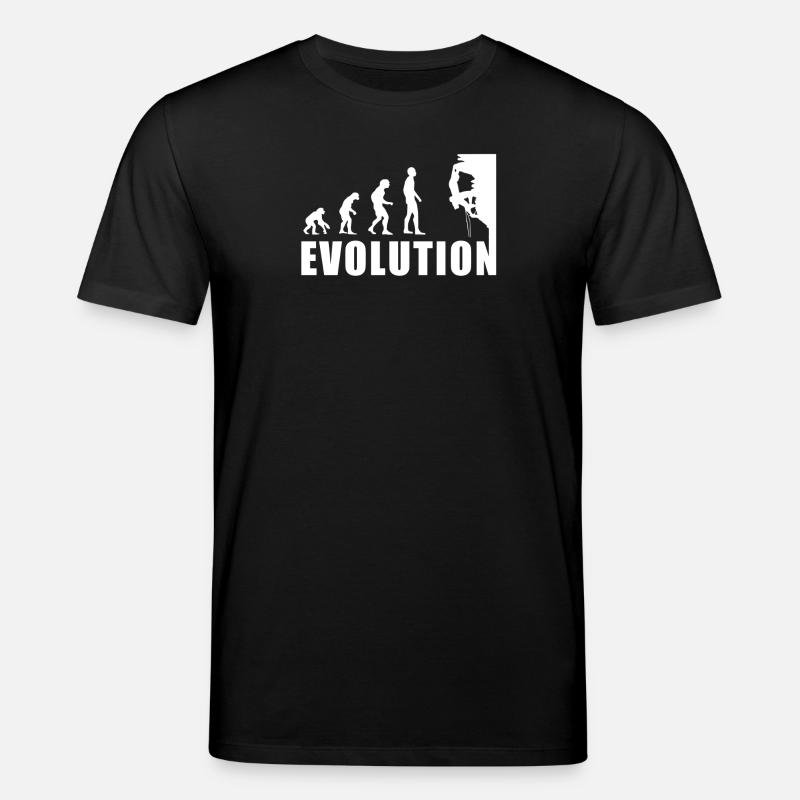 EVOLUTION Klettern Bergsteigen Climbing Geschenk - Stanley/Stella Unisex Bio-T-Shirt CREATOR  - Schwarz