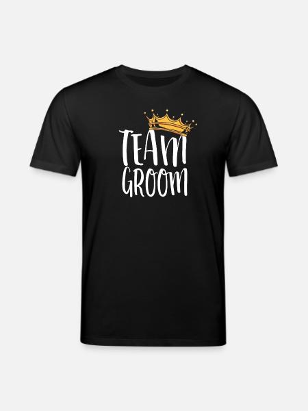 Team Groom Crown Design - Stanley/Stella CREATOR Unisex Organic T-Shirt - black