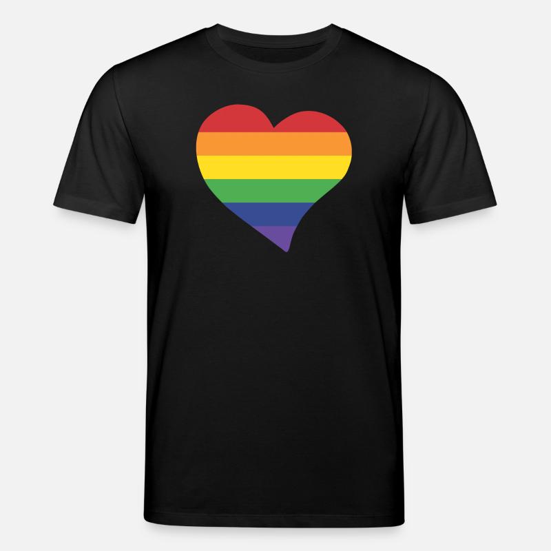 Regenbogenherz - Stanley/Stella Unisex Bio-T-Shirt CREATOR  - Schwarz