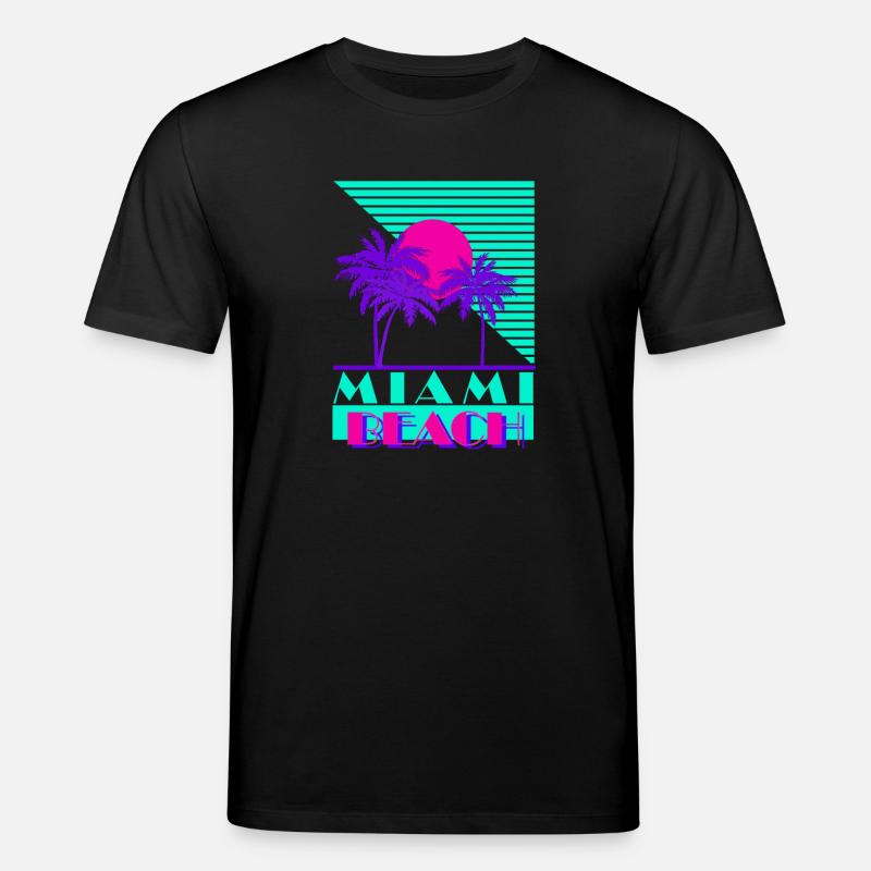 Miami Beach 80s - Stanley/Stella Unisex Bio-T-Shirt CREATOR  - Schwarz