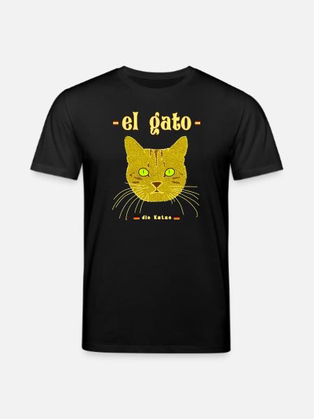The cat in Spanish - Stanley/Stella CREATOR Unisex Organic T-Shirt - black
