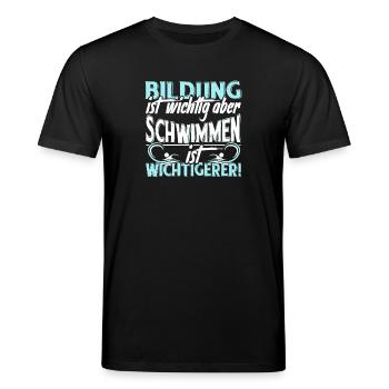 Schwimmen - Stanley/Stella Unisex Bio-T-Shirt CREATOR  - Schwarz - Vorne - Alina (178cm) & Michal (187cm)