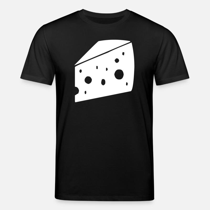 großes Stück Käse mit Löchern - Stanley/Stella Unisex Bio-T-Shirt CREATOR  - Schwarz