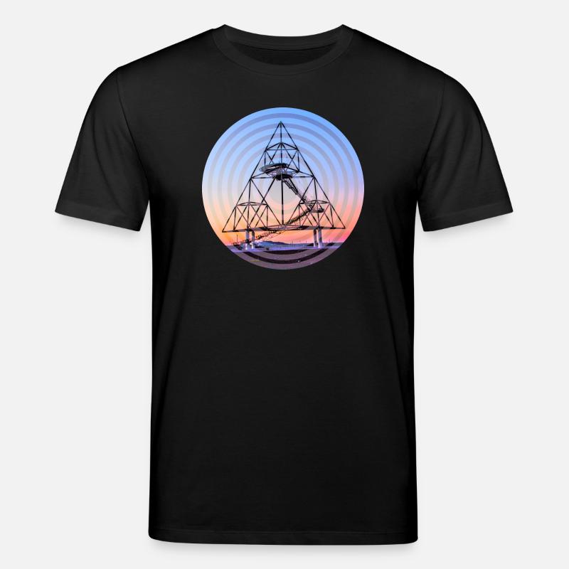 Tetraeder Kreise - Stanley/Stella Unisex Bio-T-Shirt CREATOR  - Schwarz